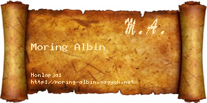 Moring Albin névjegykártya
